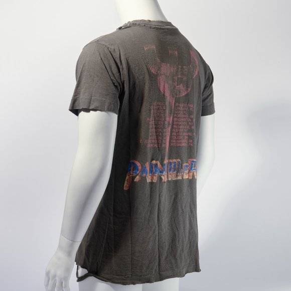 Judas Priest Original Vintage 1991 Painkiller Thrashed Tour T-Shirt Metal Size L - Picture 4 of 13